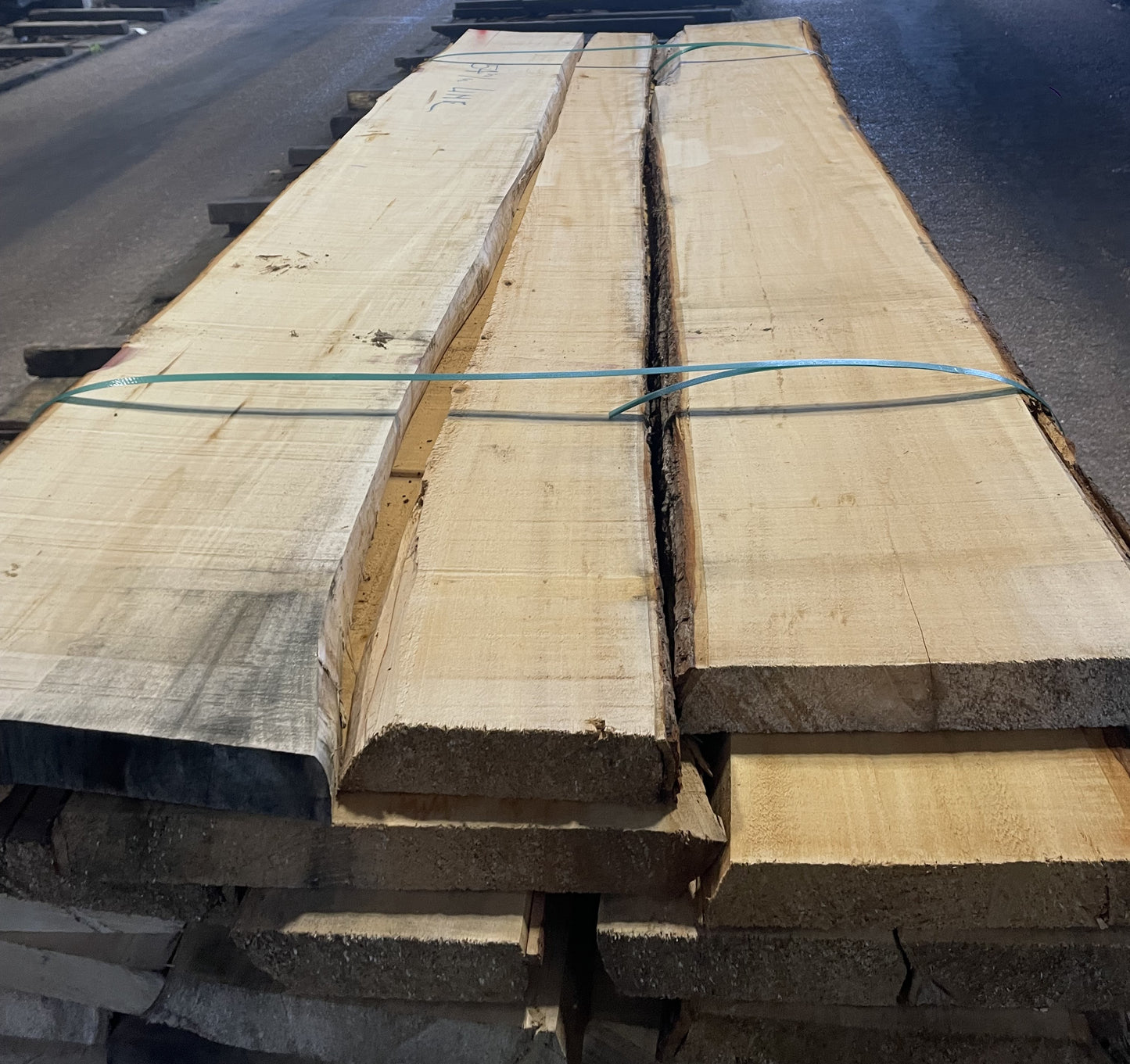 2-Inch Thick European Waney Edge (Live Edge) Lime Boards