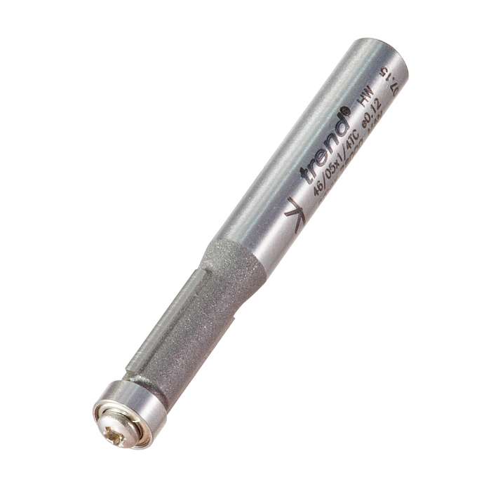 TREND 46/05X1/4TC GUIDED TRIMMER 6.3MM DIA. X 12.7MM CUT