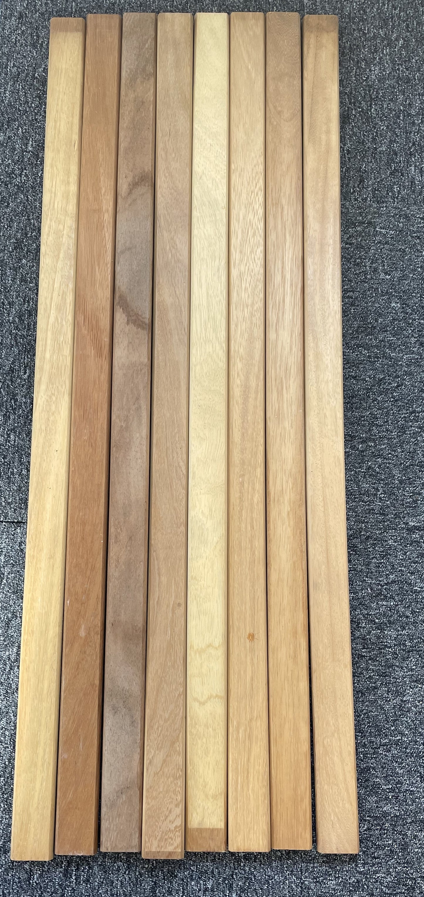 Rounded Iroko Hardwood Bench Slats - Teak Alternative