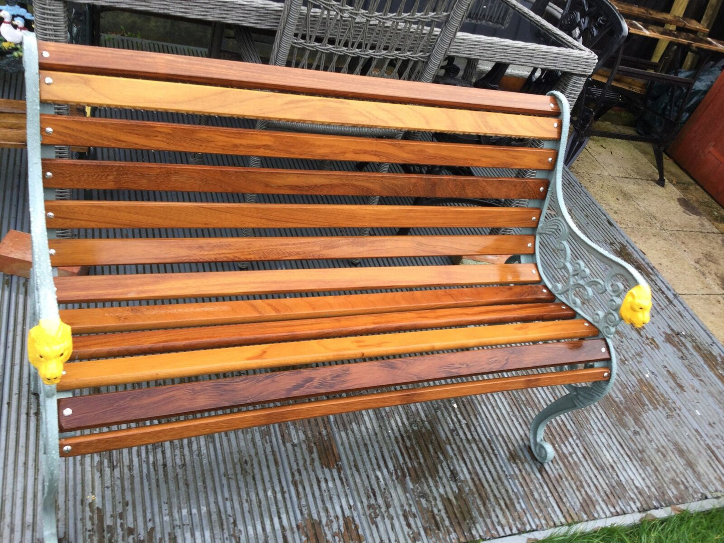 Rounded Iroko Hardwood Bench Slats - Teak Alternative