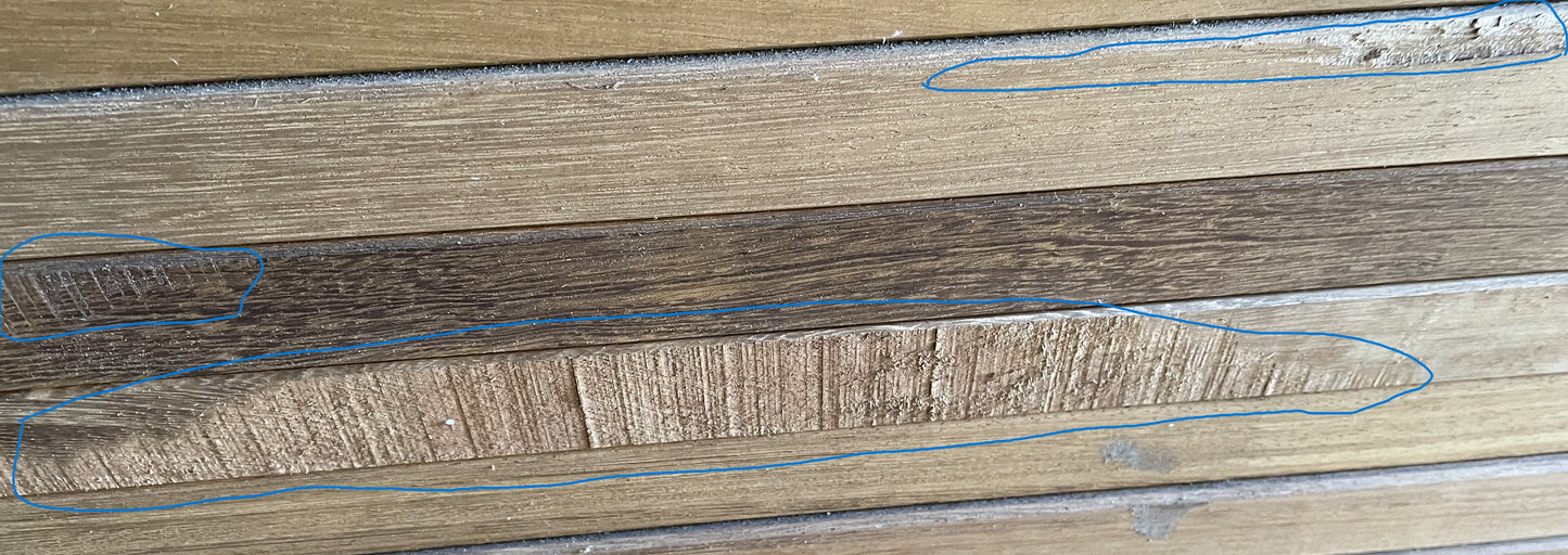 Discounted Iroko Boards - PAR | Kiln Dried - 40mm x 190mm x Various