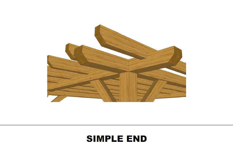 European Oak Pergola - 6.455m x 3.30m x 2.45m (WHIT-140)