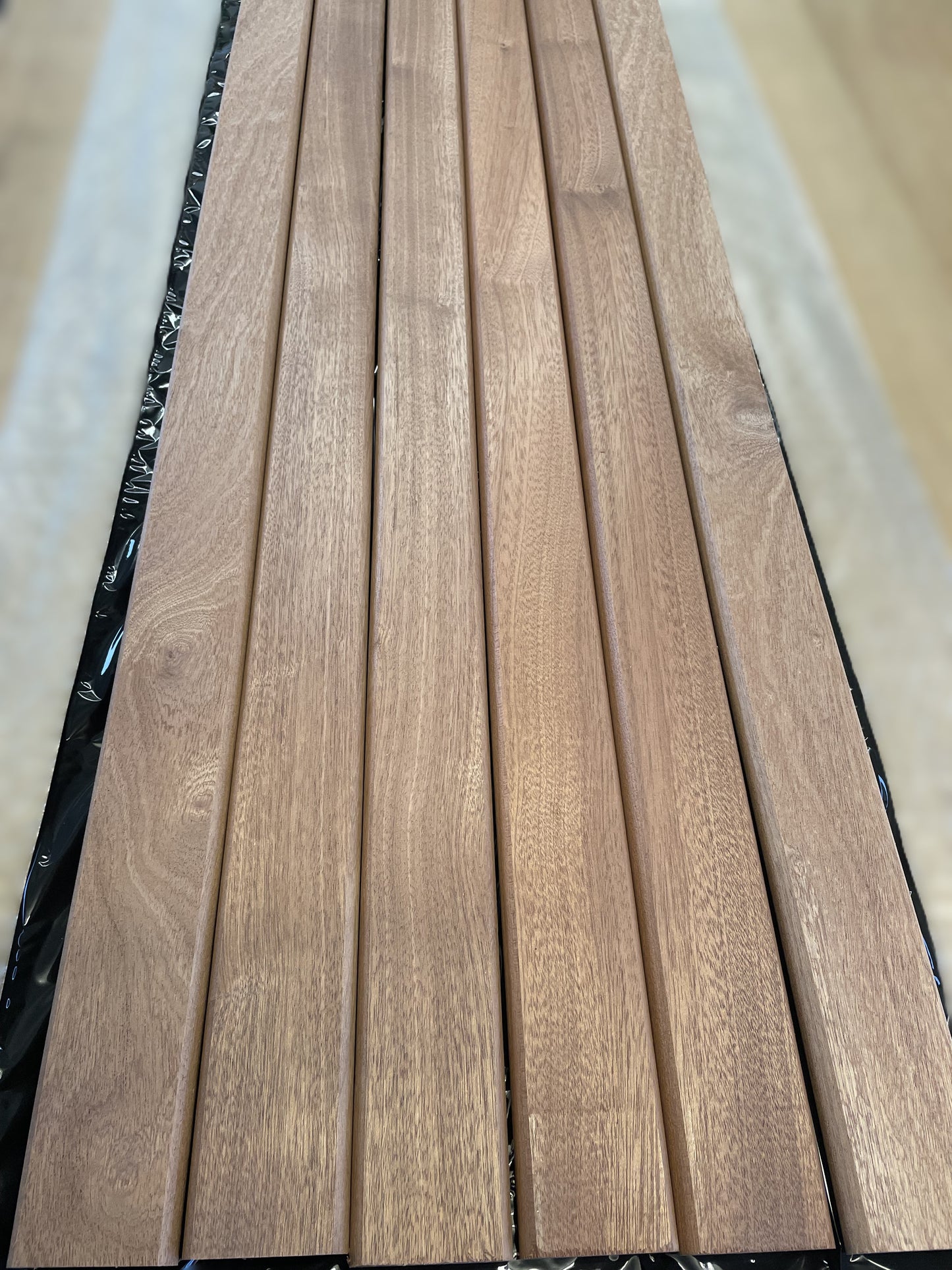 Rounded Sapele Hardwood Bench Slat - Mahogany Alternative