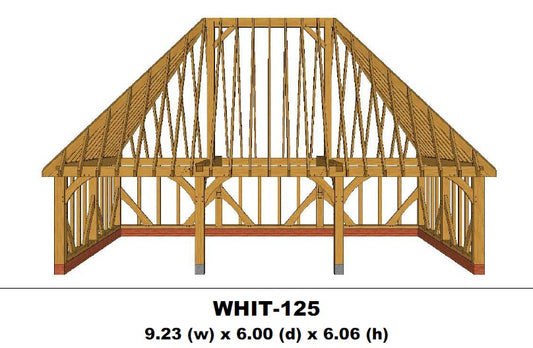 European Oak Garage 3 Bay (Full Hip) Kit - (WHIT-125)