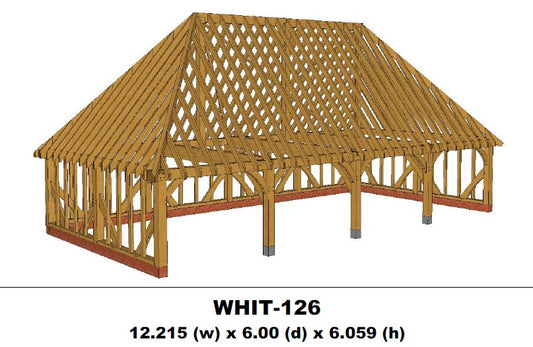 European Oak Garage 4 Bay (Full Hip) Kit - (WHIT-126)