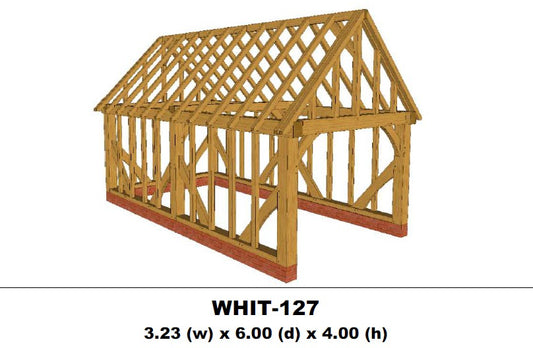 European Oak Garage 1 Bay (Gable End) Kit - (WHIT-127)