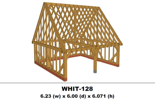 European Oak Garage 2 Bay (Gable End) Kit - (WHIT-128)