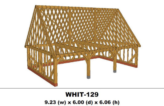 European Oak Garage 3 Bay (Gable End) Kit - (WHIT-129)