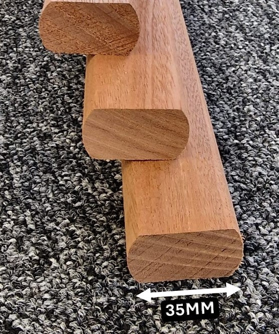 Rounded Sapele Hardwood Bench Slat - Mahogany Alternative