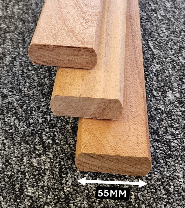 Rounded Sapele Hardwood Bench Slat - Mahogany Alternative