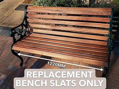 Hardwood Sapele Bench Slat Set 4ft - 9no 55mm & 3 no 35mm (Free Delivery)