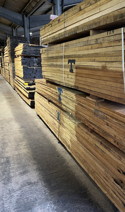 Idigbo Timber Boards Rough Sawn - 26mm, 32mm, 38mm & 50mm