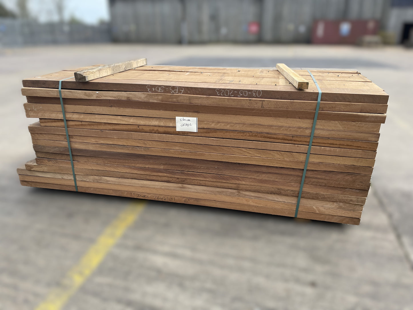 Iroko | Kiln Dried | Square Edge | Pack Timber - 2" Thick | Ref - 2646101