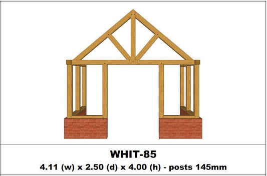 European Oak Porch Kits - 4.11m x 2.50m x 4.00m - (WHIT-85)